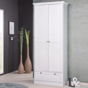 Kast LANDO 2 deuren 1 lade wit