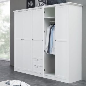 Kast LANDO 5 deuren 2 lades wit