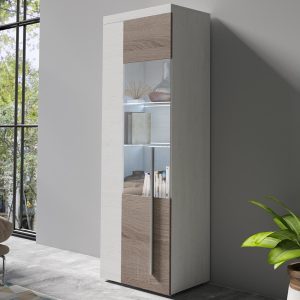 Kolomkast ROBB 1 deur (rechts) andersen pijnboom/sonoma truffel met led