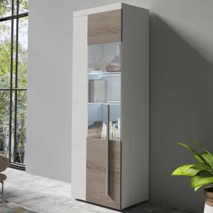 Kolomkast ROBB 1 deur (rechts) andersen pijnboom/sonoma truffel zonder led