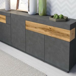 Dressoir SILAC 4 deuren 2 lades matera/wotan eik