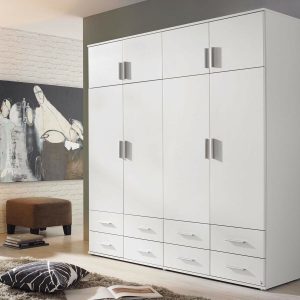 Kast KEMMEL 8 deuren en 8 lades wit zonder spiegel