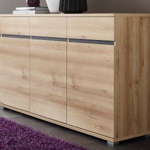 Dressoir LIVINGSTONE 3 deuren 3 lades noble eik