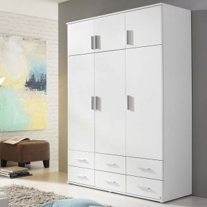 Kast KEMMEL 6 deuren en 6 lades wit zonder spiegel