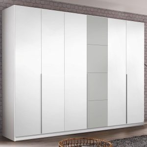 Kast BELLO 6 deuren alpine wit/zijdegrijs