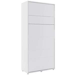 Opklapbed CONCEPTION PRO 90x200 cm mat wit (verticaal) zonder kasten