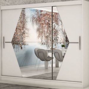 Kast BOLIVAR 3 schuifdeuren 250 cm wit