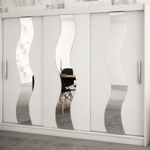 Kast SEWITE 3 schuifdeuren 250 cm wit