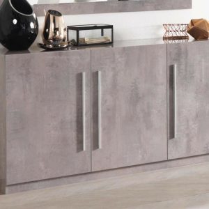 Dressoir GRENADE 3 deuren hoogglans marmer