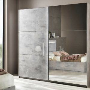 Kast MARMO 2 schuifdeuren 180 cm hoogglans marmer