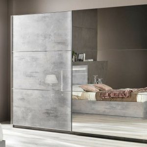 Kast MARMO 2 schuifdeuren 230 cm hoogglans marmer