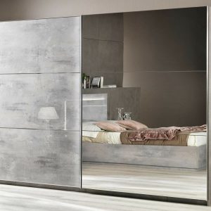 Kast MARMO 2 schuifdeuren 263 cm hoogglans marmer