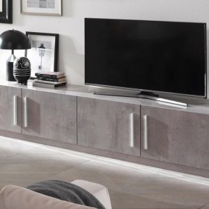 Tv-meubel GRENADE 4 deuren hoogglans marmer