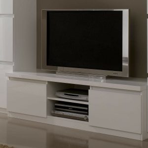 Tv-meubel ROMEO 2 deuren hoogglans wit