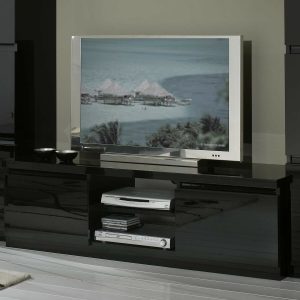 Tv-meubel ROMEO 2 deuren hoogglans zwart