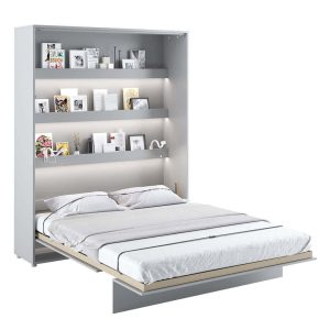 Opklapbed CONCEPTION PRO 160x200 cm mat grijs (verticaal) zonder kasten