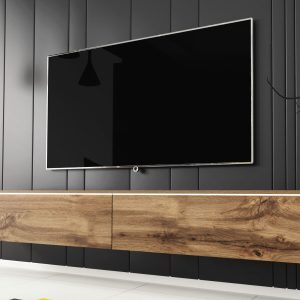 TV-meubel DUBAI 2 klapdeuren 180 cm wotan eik met verlichting