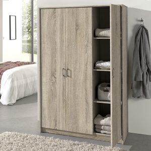 Kast RAYMOON 3 deuren 120 cm (garderobekast) sonoma